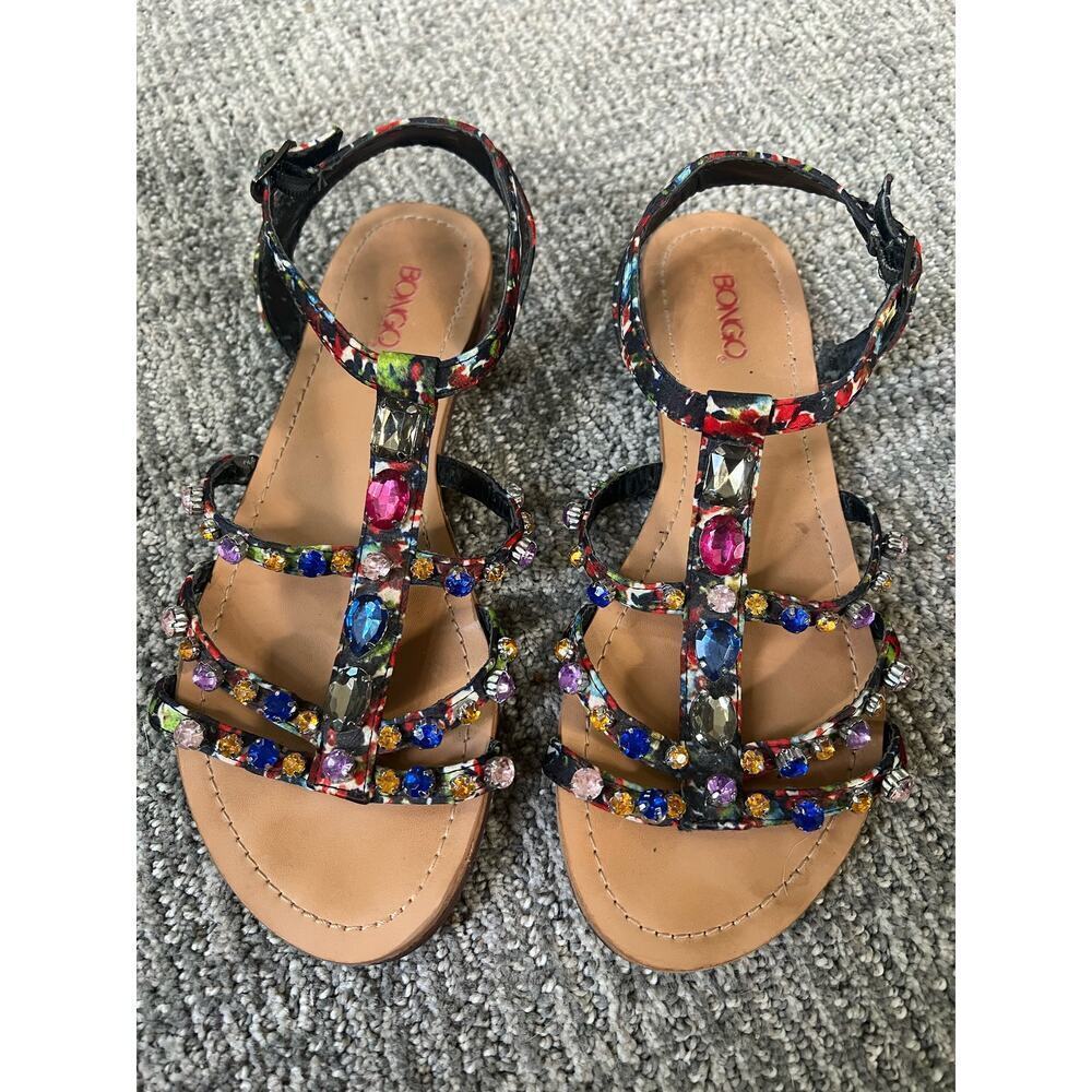 Bongo‎ Y2K large gem ankle sandal womens size 9